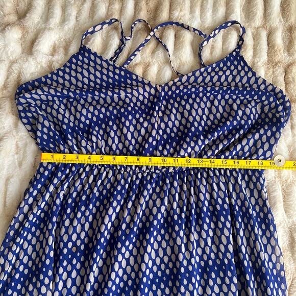 Lane Bryant Womens Plus Abstract Fairy Tiered Maxi Dress Blue White Size 18/20 - Picture 11 of 11